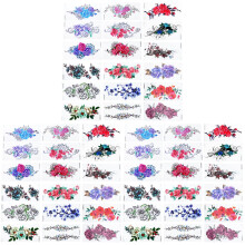 Assorted Flower Stickers Safe Skin Disposable Party Tattoos