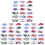 Assorted Flower Stickers Safe Skin Disposable Party Tattoos 1