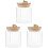 3Pcs Glass Flour and Sugar Containers with Lids Jar Set 1