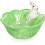 2Pcs Cartoon Rabbit Ceramic Bowl for Children Green Tableware 1