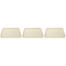 3St Beige Duurzame Serveerplaten Voor Snacks Fruit Dessert Huisgebruik