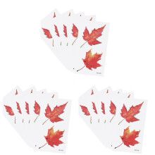 30St Maple Leaf Tijdelijke Tattoos Bruin Waterdicht Lichaamsstickers