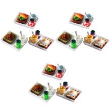 9Sets Miniatuur Voedsel Speelgoed Realistisch Vormgegeven