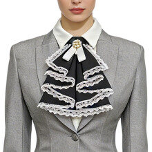 Elegant Detachable Lace Collar Decorative Collar for-Black
