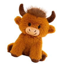 Lovely Highlands Cow Stuffed Animal Wearing Graduation Cap-1