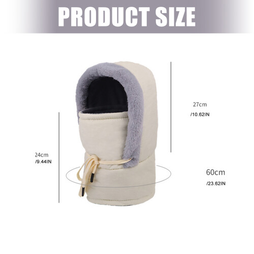 Windproof Fleece hooded Adjustable Face Cover-Dark Grey 2
