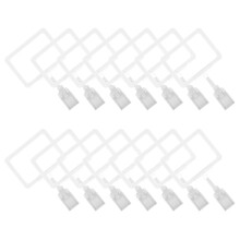 15Ensemble Clips Doubles Polyvalents Blancs Pour Signalétique Magasin