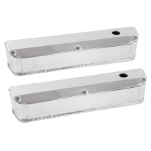 Satin Aluminium Valve Covers, Pair, for Ford SBF
