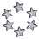 Embroidered Silver Star Patch Kit of 6 1