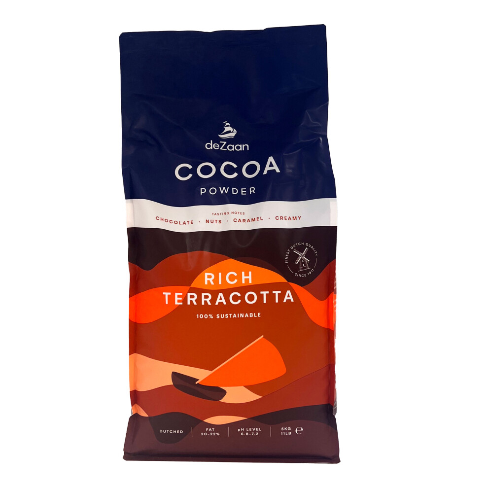 Dezaan Rich Terracotta Cocoa Powder (20 - 22% Fat) - 5Kg