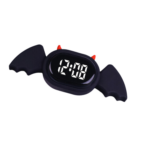 Keychain Pocket Watch Night Lights Led Touch Digital-black