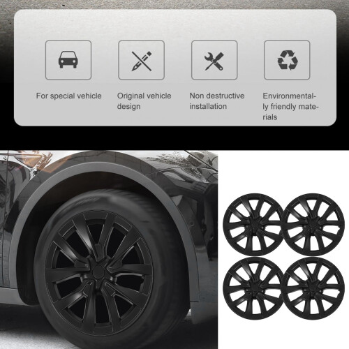 Full Wrap 18in Hub Covers for Tesla Model 3