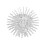 Vintage Inspired Sun Divinity Embossed Pin Brooch-Silver 1 1