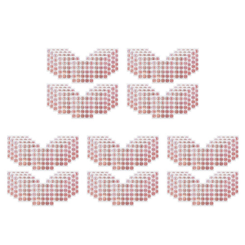 75Sheets Multi Color Waterproof PVC Number Stickers for Bottles Cups