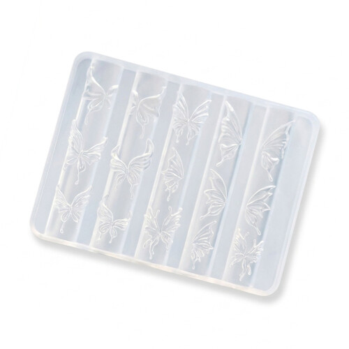 High Transparency Resin Butterfly Shaped Nail Art Mold For