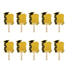 10Pcs Lightweight Two Sided Printed Performances Fan-Yellow