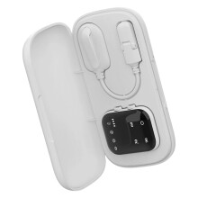 Wetness Monitor for Kids Bedwetting Alarm with Vibration-White