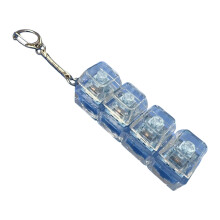 Mechanical Button Stress Relief Keychain Toy-light blue