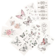 20Sheets Women Temporary Tattoos Stickers Assorted Color Fake Tattoos