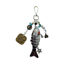 Fashionable Accessory Keychain with Sparkling Beads-pattern C