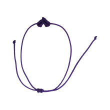 Trendy Unisex Braided Heart Shape Bracelet Casual Wear-Purple