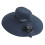 Solar Powered Cooling Fan Hat With Wide Brims USB-Navy blue 1