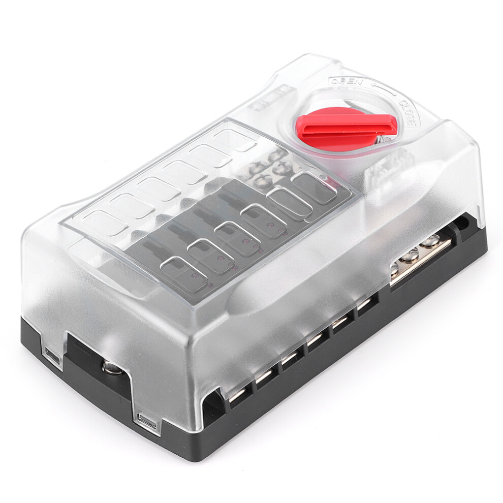 12 Circuits Fuse Box Splash Proof Indicator Light 7444352727773