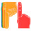 10St Oversized Eva Foam Vingers, Voor En Feestprops 1