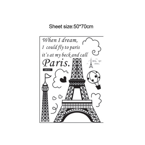 Romantic Paris Eiffel Tower Decal