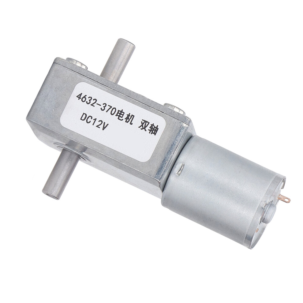 Double Shaft Gear Motor 12V 90RPM Self Locking CW