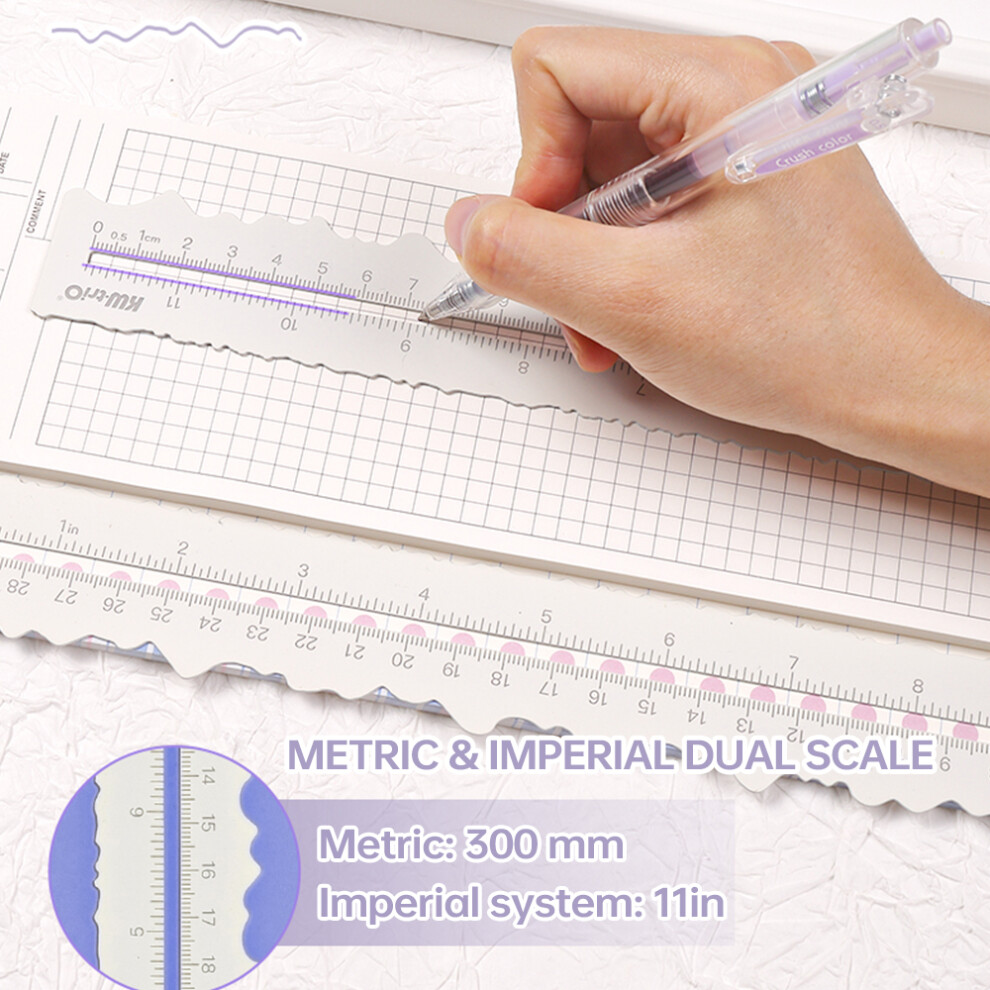 KW-trio Metal Tearing Ruler 30cm Craft