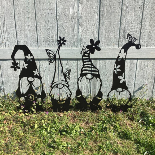 Outdoor Metal Dwarf Sculpture