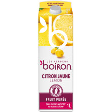 Boiron Ambient Lemon Fruit Puree 1 litre. - Perfect for Cocktails, Smoothies, and Desserts.