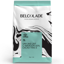 Belcolade Origins Lait Cameroon 45% Cacao-Trace, 5kg