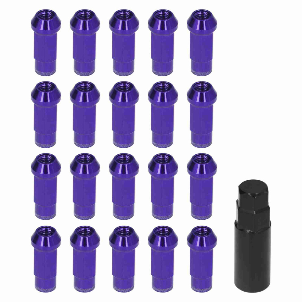 M12x1.5 20Pc Lug Nuts Wrench Purple 7444352747580