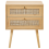 Beliani 2 Drawer Bedside Table PEROTE Rattan Light Brown 5