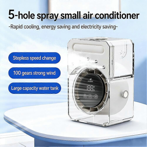 3 in 1 Mini Cold Fan Conditioner Humidifier Mist 500ml Tank USB Charging 1