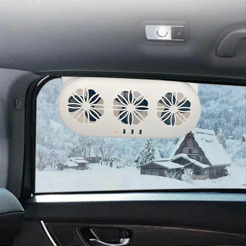 Car Exhaust Fan Solar Powered USB Charging Window Ventilator 3 Fans,B 2