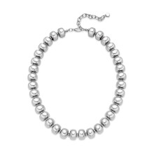 Modieuze oversized kralenketting Geometrische kralen-Grijs