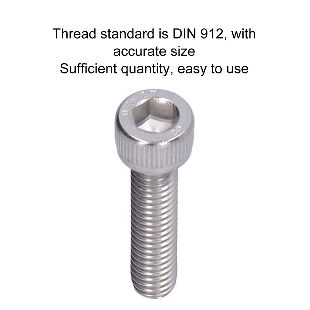 M6 Hex Socket Cap Screws 30-Piece