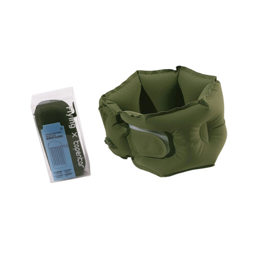 Ergonomic Inflatable Neck Cushion Provide-Army Green