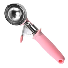 Fast Release Ice Cream Spoon with Ergonomic Handle For-Pink