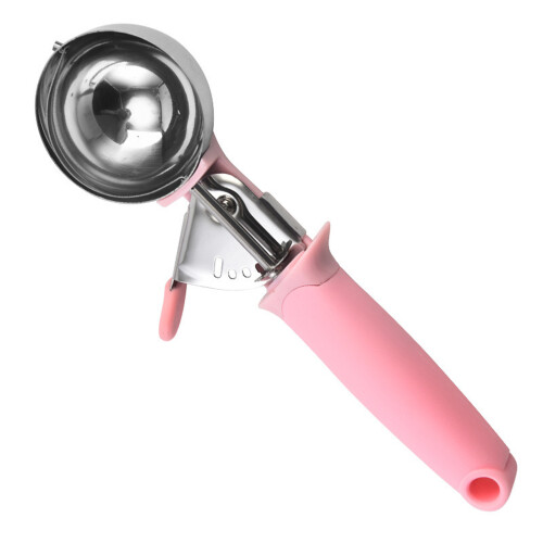 Fast Release Ice Cream Spoon with Ergonomic Handle For-Pink