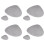Leder-Tischset, wendbares Design, wasserdicht,-hellgraues Silber 1