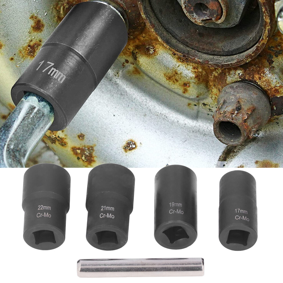 5Pc Stuck Bolt Extractor, Chrome Moly Kit