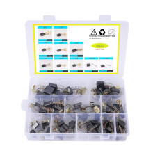 60PCS Motor Replacement Brushes 10 Size Copper Carbon Brush Kit