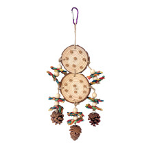 Interaction Bird Chewing Cork Activity Toy Hanging Accessory