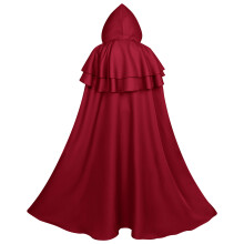 Renaissances Cape médiévale Cape LARP Halloween Cosplay-Rouge