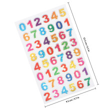 20Feuilles Autocollants Alphabet Brillants Multicolores Décor