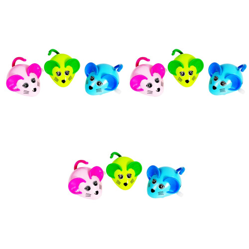 9Pcs Semi Automatic Cat Toy Clockwork Rat Pet Supplies Assorted Colors 1